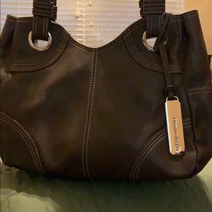 Brown leather purse